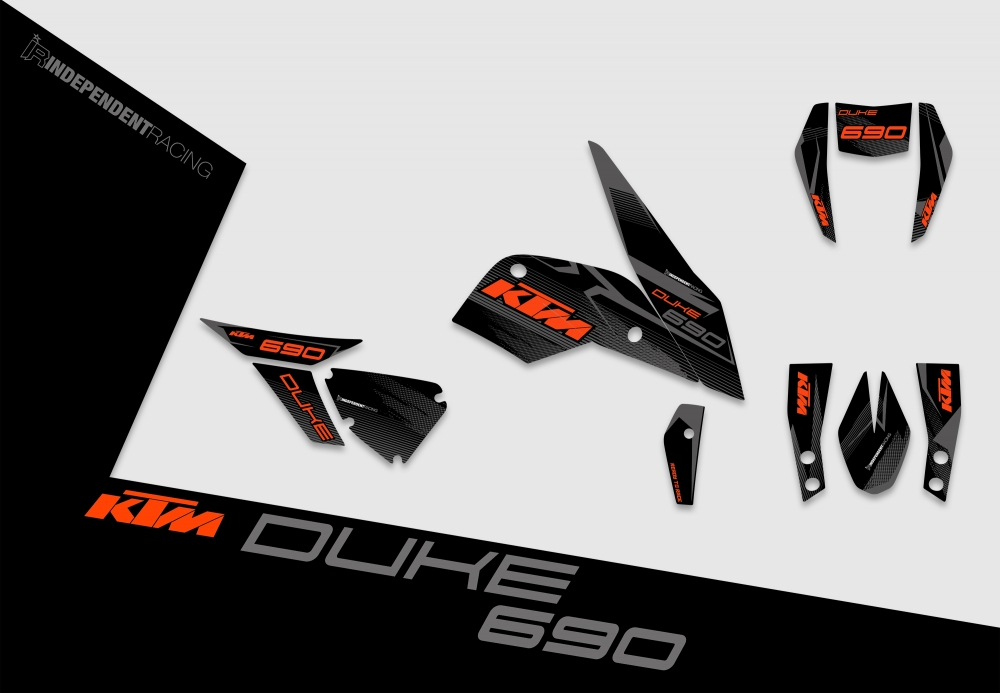 KTM Duke 690 | Dekor Stock 3A | 2D-Ansicht