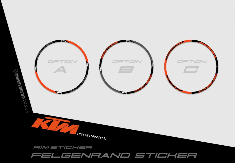 KTM 690 SMCR ab 2019 | Dekor Works 2A | Felgenrandaufkleber
