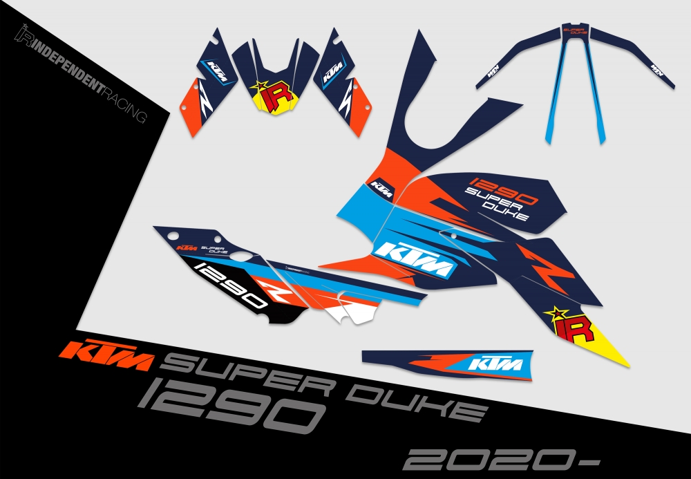 KTM Superduke 1290 ab 2020 | Dekor Stock 1A | 2D-Ansicht