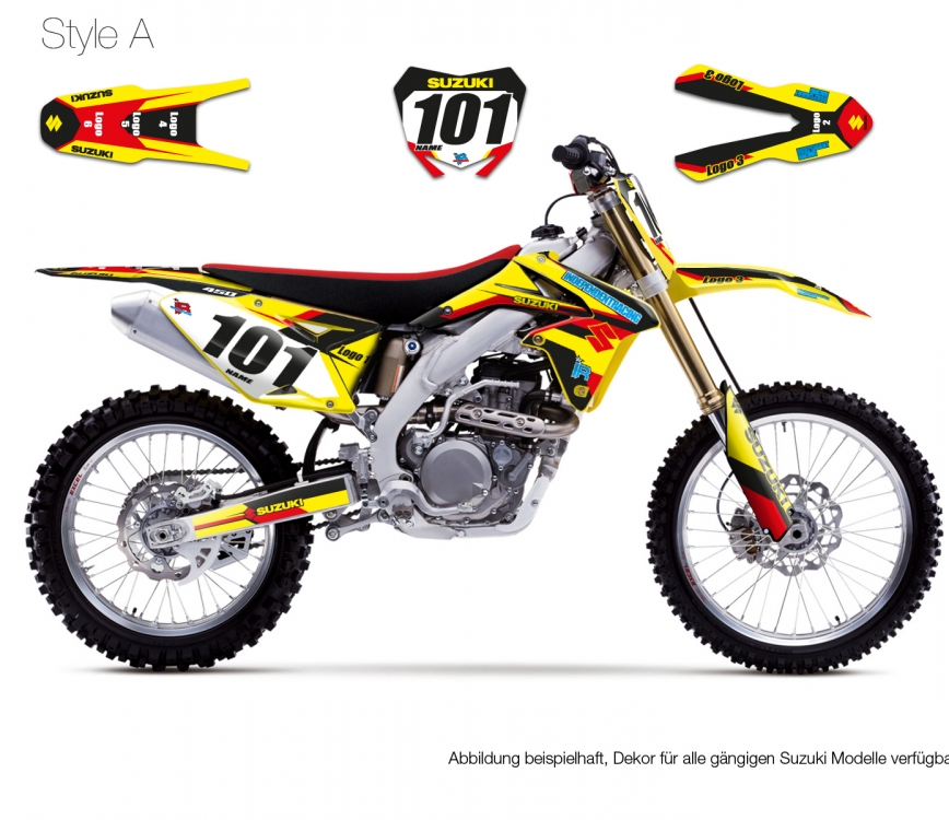 Motocross Dekor Suzuki Stock2