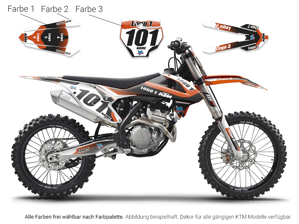 Motocross Decal KTM Semi-Custom 2