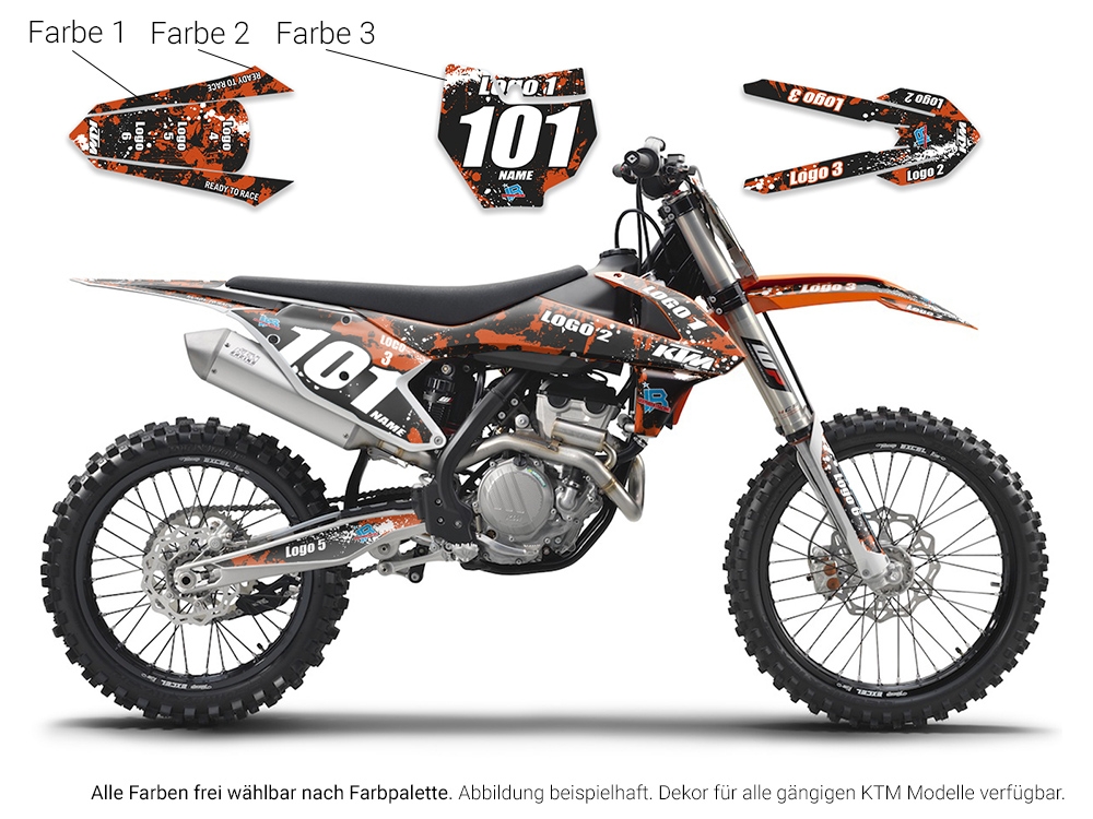 KTM EXC, EXC-F, SX & SX-F | Decal Semi-Custom 3