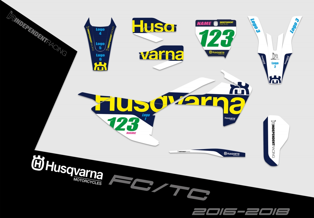 Husqvarna FC-TC 2016 - 2018 | Decal Factory 2A | 2D view