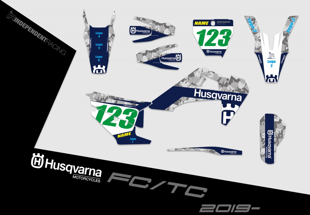 Husqvarna FC-TC from 2019 | Decal Factory 1A |  2D view