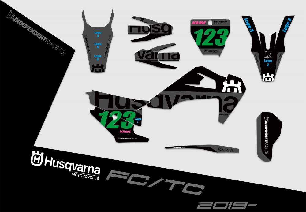 Husqvarna FC-TC from 2019 | Decal Factory 2B |  2D view