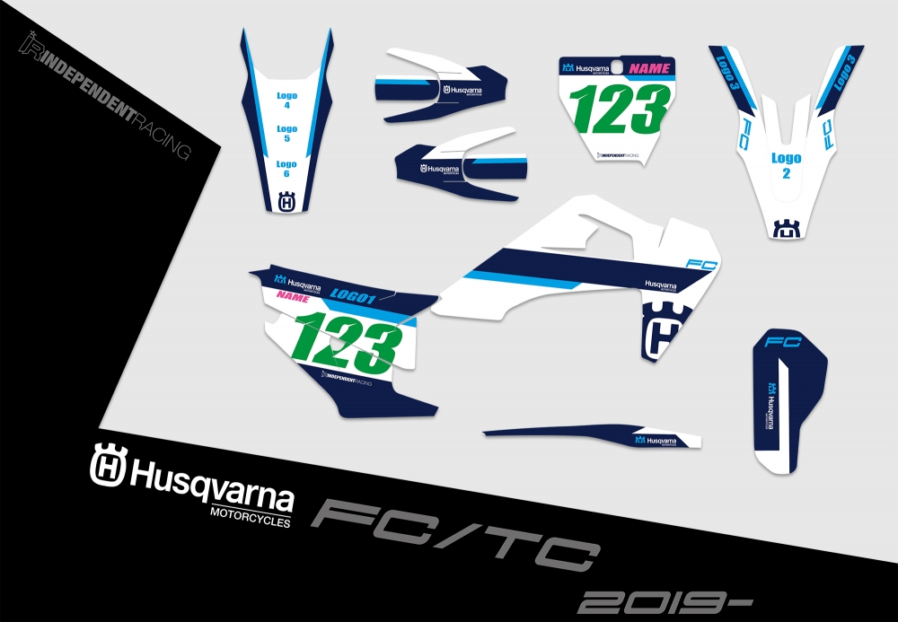 Husqvarna FC-TC from 2019 | Decal Factory 3B |  2D view