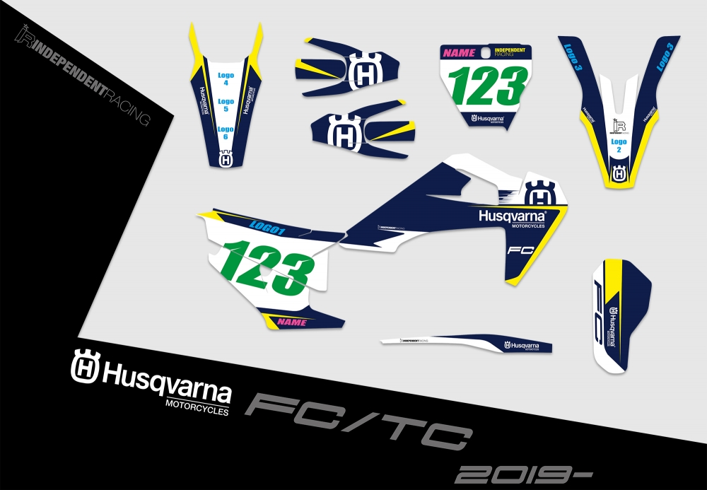 Husqvarna FC-TC ab 2019 | Dekor Stock 1A | 2D-Ansicht