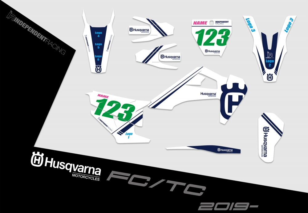Husqvarna FC-TC from 2019 | Decal Stock 2B |  2D view