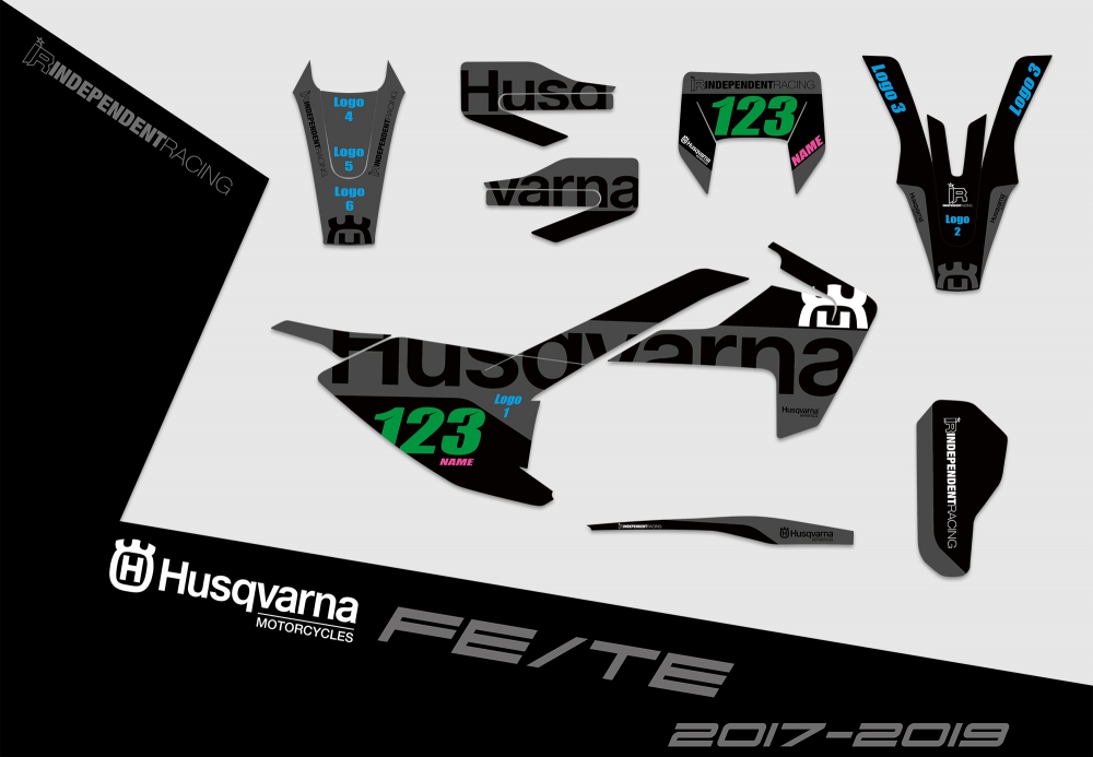 Husqvarna FE-TE 2017 - 2019 | Decal Factory 2B | 2D view