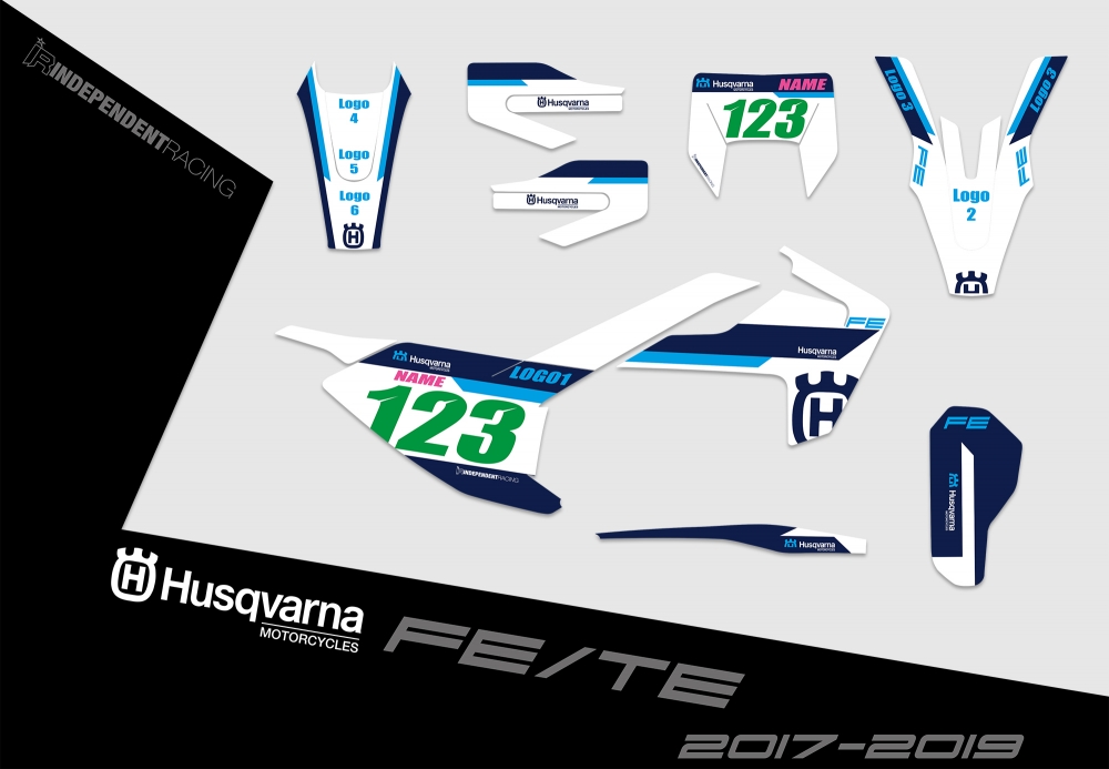 Husqvarna FE-TE 2017 - 2019 | Decal Factory 3B | 2D view