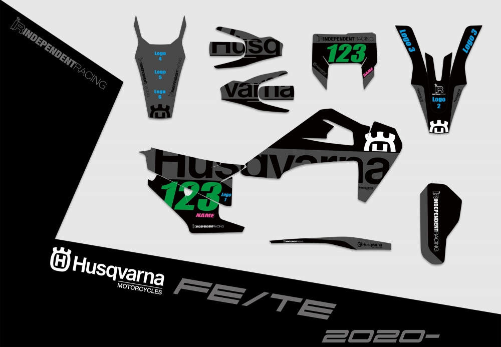 Husqvarna FE-TE from 2020 | Decal Factory 2B | 2D view
