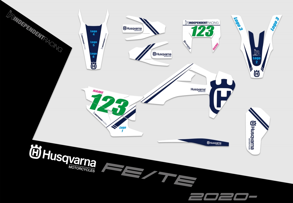 Husqvarna FE-TE from 2020 | Decal Stock 2B | 2D view
