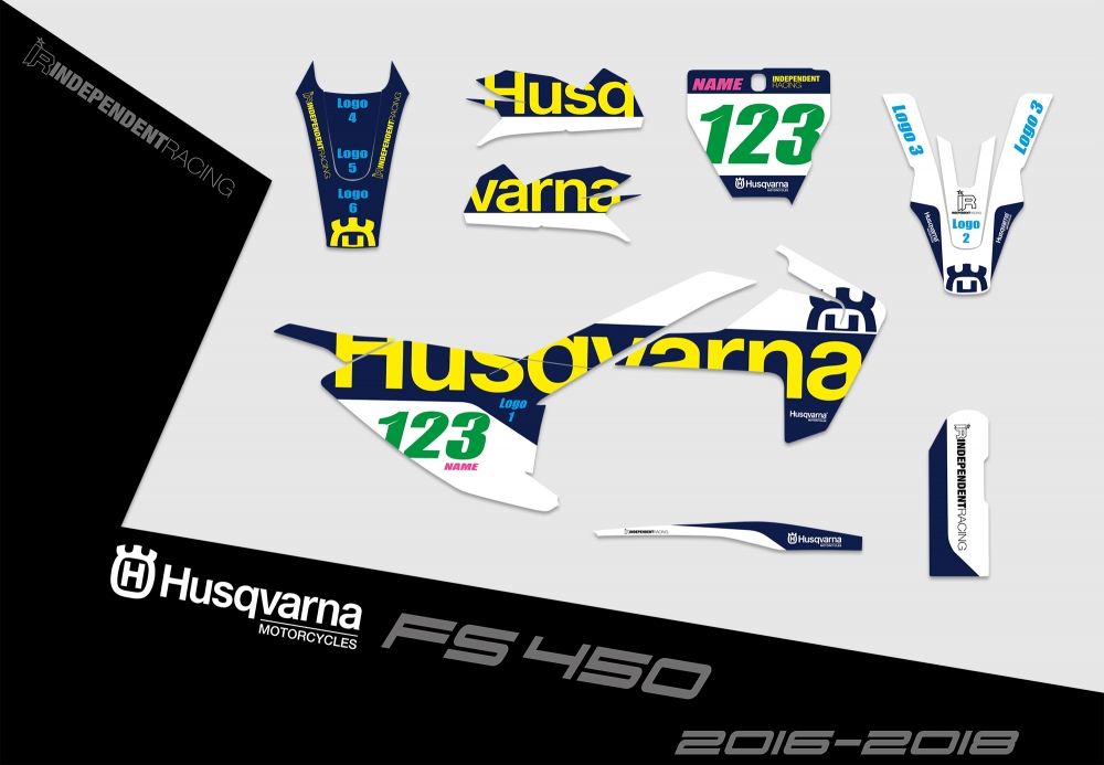 Husqvarna FS 450 2016 - 2018 | Decal Factory 2A | 2D view