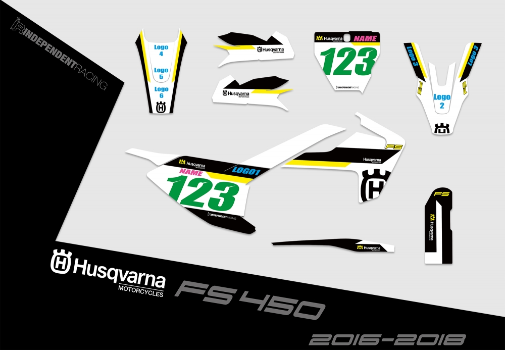 Husqvarna FS 450 2016 - 2018 | Decal Factory 3A | 2D view