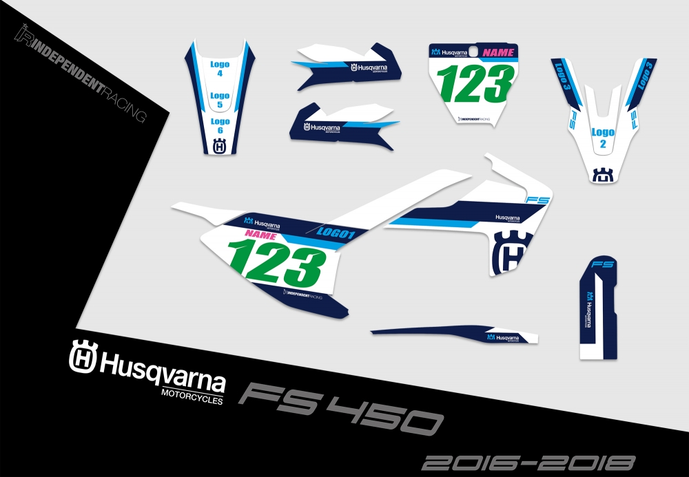 Husqvarna FS 450 2016 - 2018 | Decal Factory 3B | 2D view