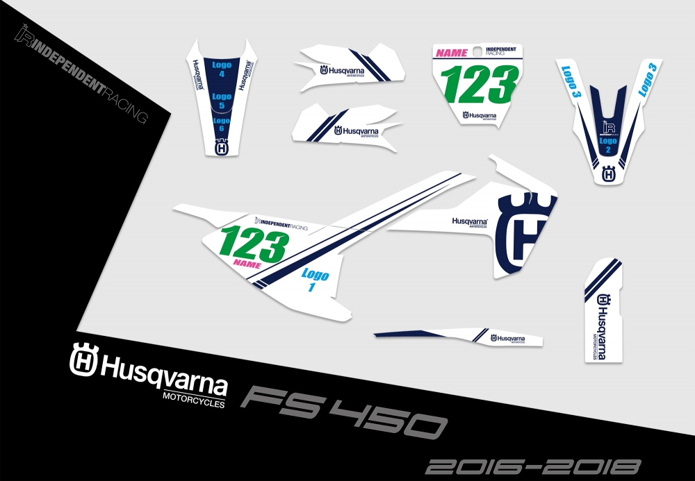 Husqvarna FS 450 2016 - 2018  | Dekor Stock 2B | 2D-Ansicht