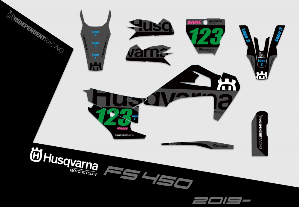 Husqvarna FS 450 ab 2019  | Dekor Factory 2B | 2D-Ansicht
