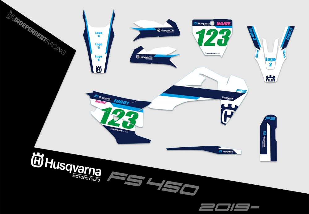 Husqvarna FS 450 from 2019 | Decal Factory 3B | 2D view