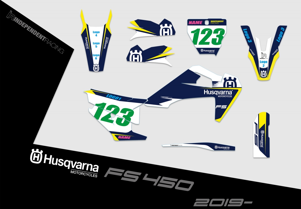 Husqvarna FS 450 ab 2019  | Dekor Stock 1A | 2D-Ansicht