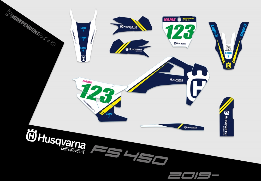 Husqvarna FS 450 from 2019 | Decal Stock 2A | 2D view