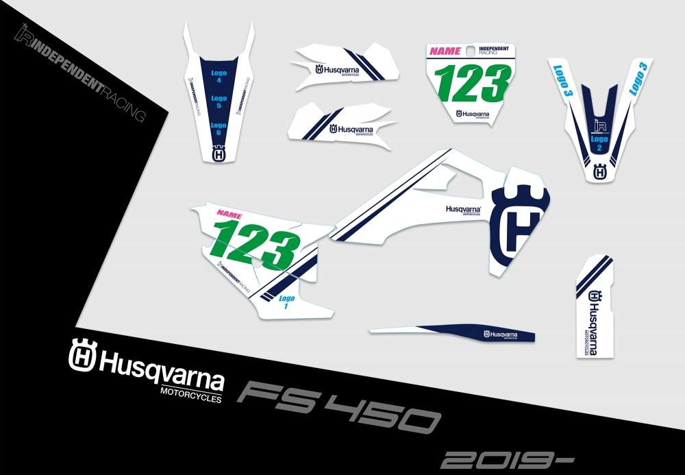 Husqvarna FS 450 from 2019 | Decal Stock 2B | 2D view