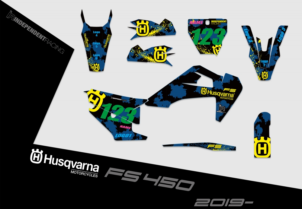 Husqvarna FS 450 ab 2019  | Dekor Stock 3A | 2D-Ansicht