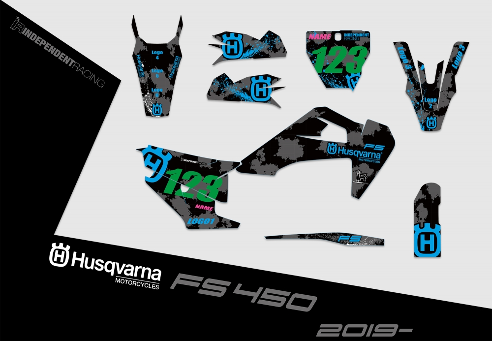 Husqvarna FS 450 ab 2019  | Dekor Stock 3B | 2D-Ansicht