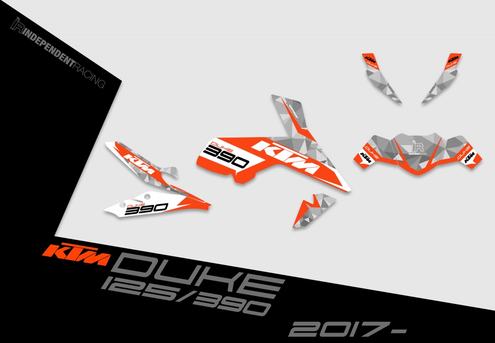 KTM Duke 125/390 from 2017 | Decal Factory 2A | 2D view