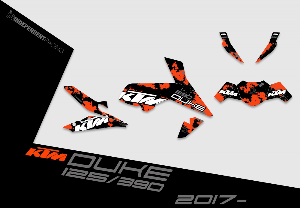 KTM Duke 125/390 from 2017 | Decal Factory 3B | 2D view
