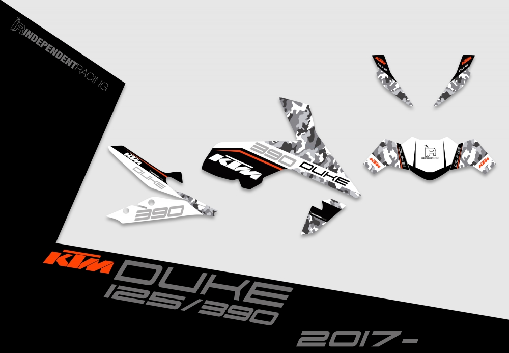 KTM Duke 125/390 ab 2017 | Dekor Stock 2A | 2D-Ansicht