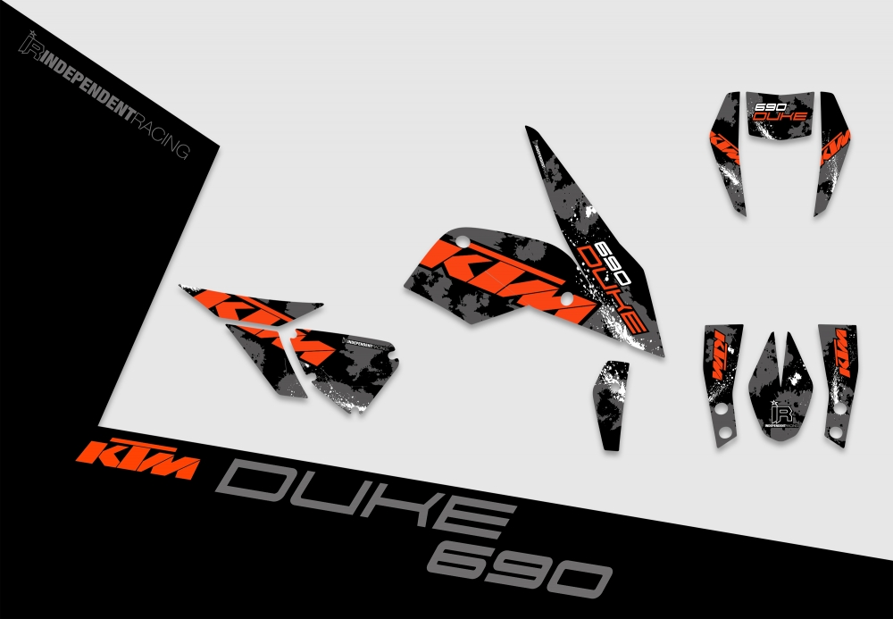KTM Duke 690 | Dekor Factory 3A | 2D-Ansicht