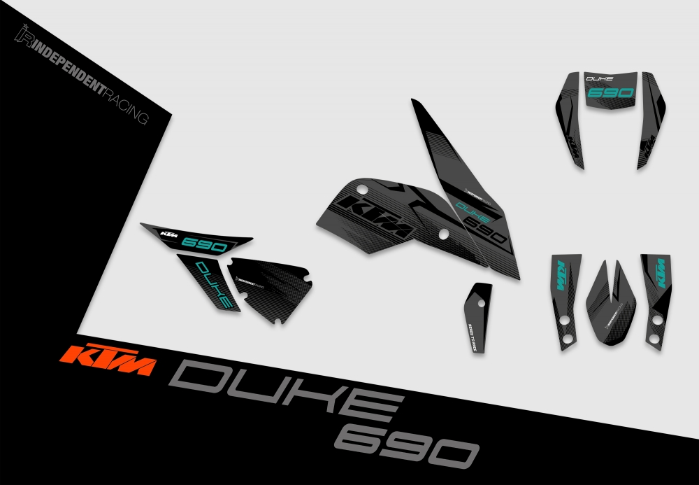 KTM Duke 690 | Decal Stock 3B | 2D view