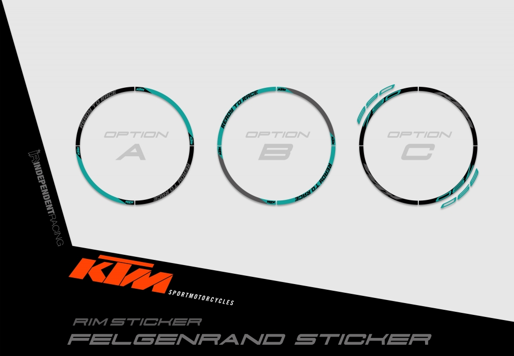 KTM Duke 790/890 | Dekor Factory 1B | Felgenrandaufkleber