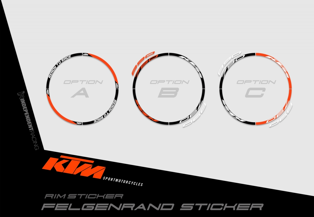 KTM Duke 790/890 | Dekor Factory 3B | Felgenrandaufkleber