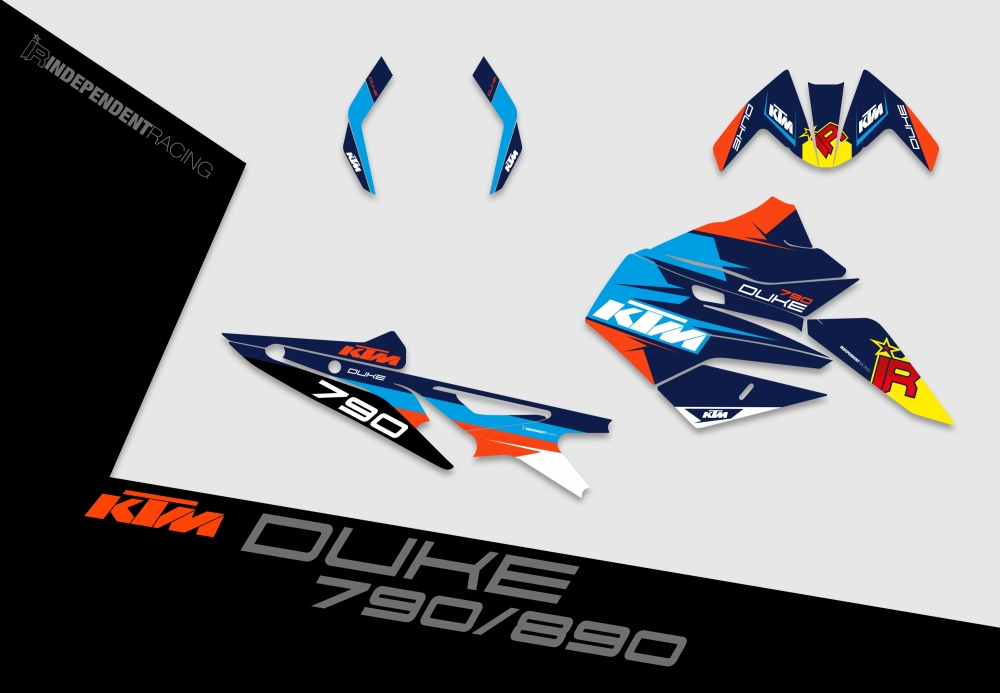KTM Duke 790/890 | Dekor Stock 1A | 2D-Ansicht