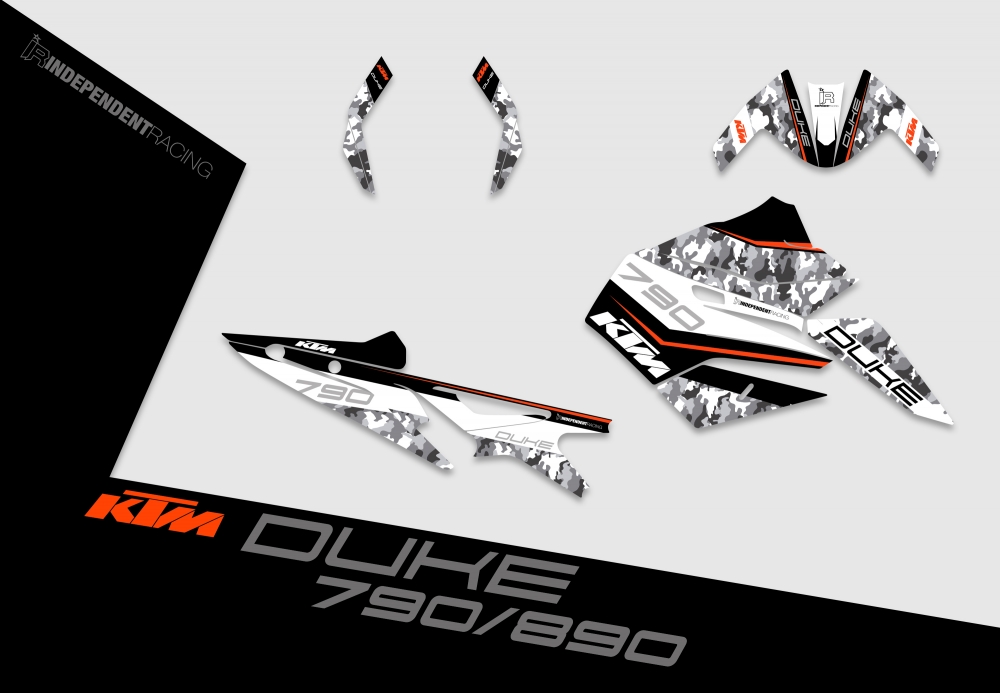 KTM Duke 790/890 | Decal Stock 2A | 2D view