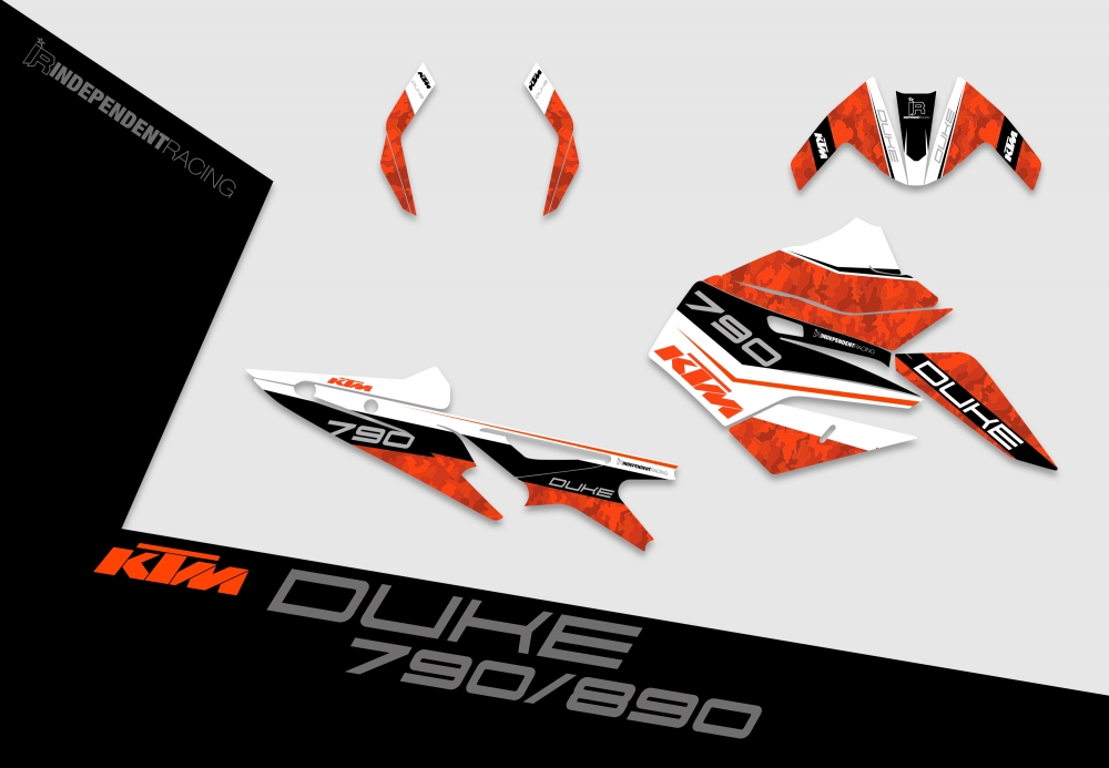 KTM Duke 790/890 | Decal Stock 2B | 2D view