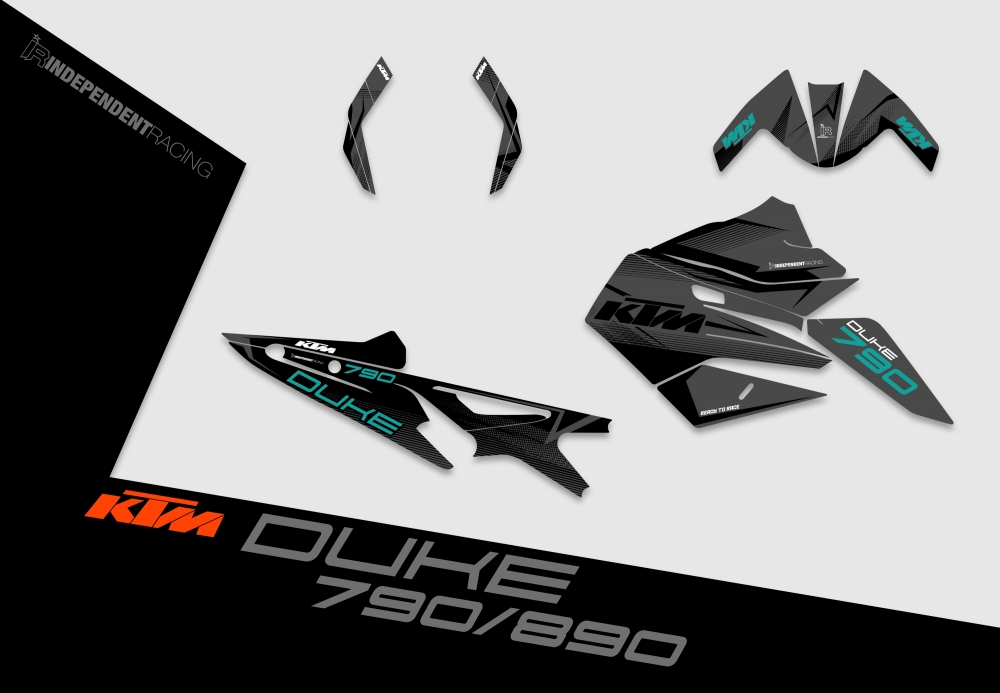 KTM Duke 790/890 | Decal Stock 3B | 2D view