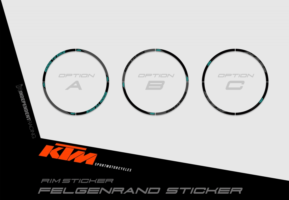 KTM Lc4 1999 - 2004 | Decal Factory 3B |  Rimsticker