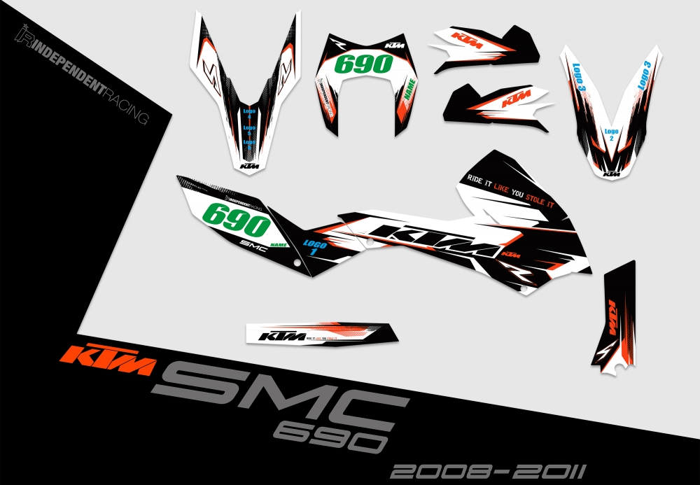KTM 690 SMC 2008 - 2017 | Decal Works 1A | 2D view