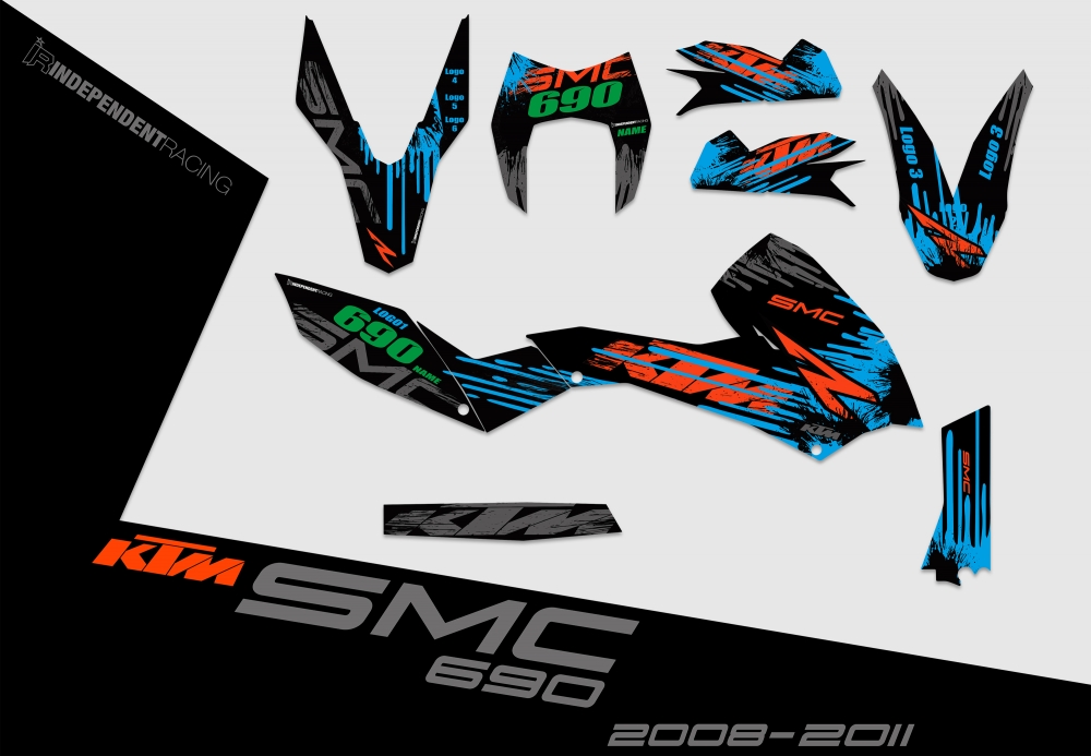 KTM 690 SMC 2008 - 2017 | Decal Works 2B | 2D view