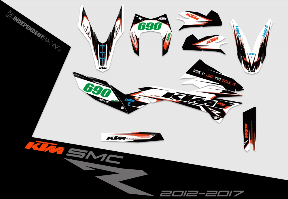 KTM 690 SMCR 2008 - 2017 | Decal Works 1A | 2D view