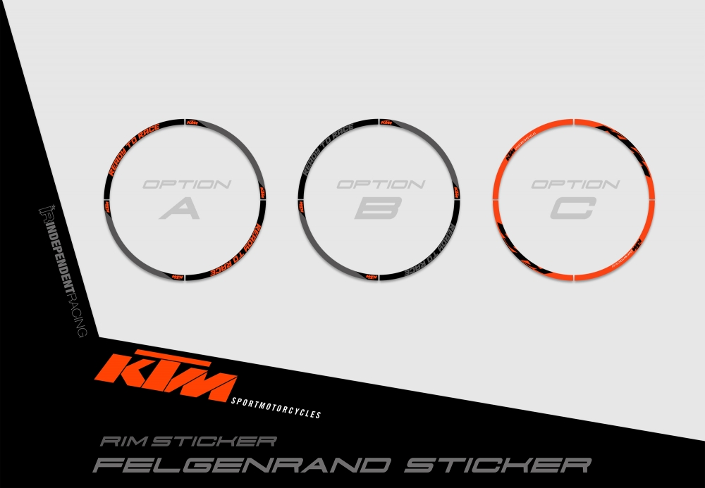 KTM 690 SMCR ab 2019 | Dekor Stock 2B | Felgenrandaufkleber