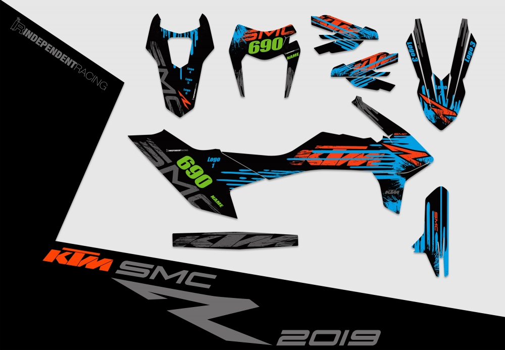 KTM 690 SMCR from 2019 | Decal Works 2B | 2D view