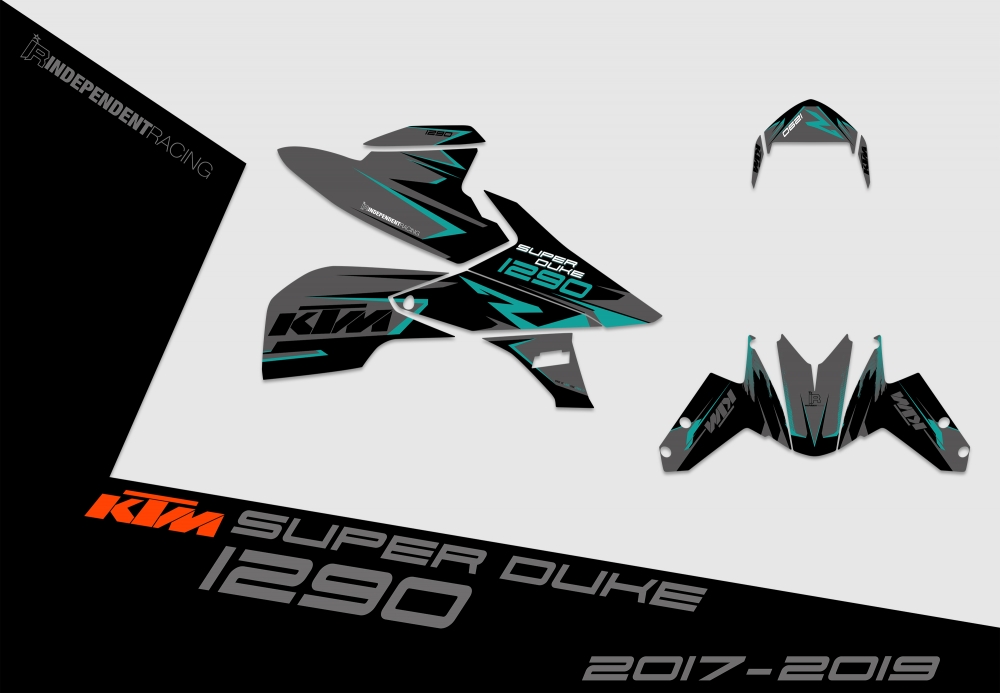 KTM Superduke 1290 2017 - 2019 | Dekor Factory 1B | 2D-Ansicht