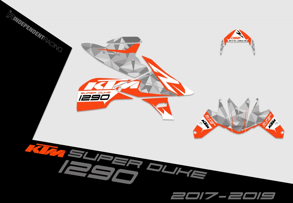 KTM Superduke 1290 2017 - 2019 | Decal Factory 2A | 2D view