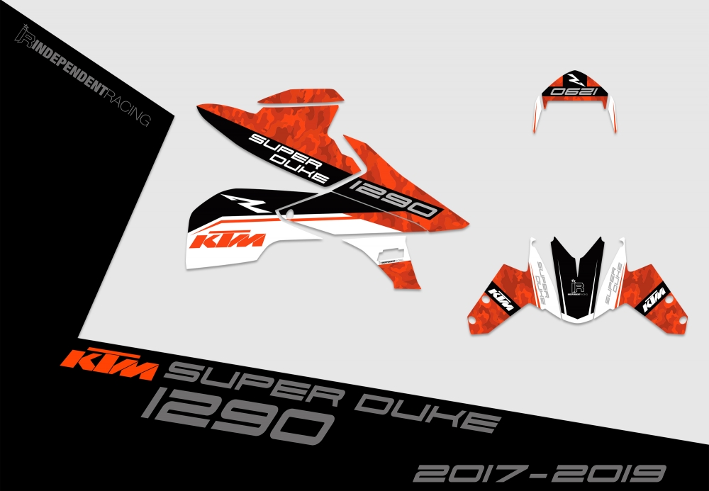 KTM Superduke 1290 2017 - 2019 | Dekor Stock 2B | 2D-Ansicht