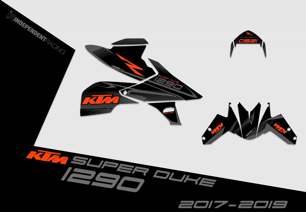 KTM Superduke 1290 2017 - 2019 | Dekor Stock 3A | 2D-Ansicht