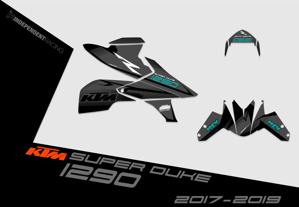 KTM Superduke 1290 2017 - 2019 | Dekor Stock 3B | 2D-Ansicht