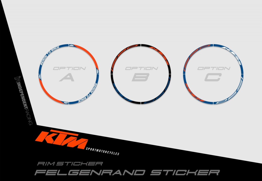 KTM Superduke 1290 ab 2020 | Dekor Factory 3B | Felgenrandaufkleber